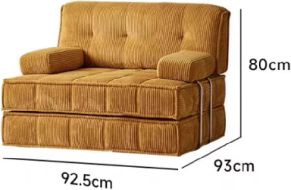 KIBONCY Corduroy Fabric Modular Sectional Sofa, Convertible Sofa Bed, Beige, Traditional Style, With Armrests - Image 9