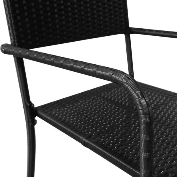 CFODOJ Outdoor Outdoor Furniture Sets-home-7 Piece Garden Dining Set Black - Image 8