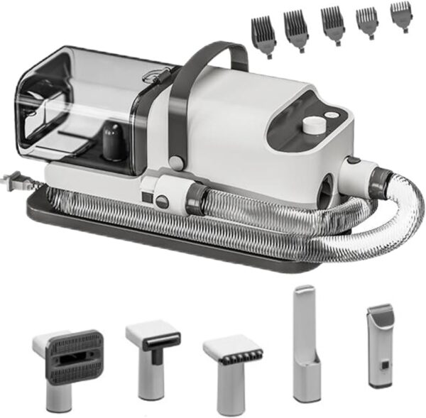 Dog Cat Hair Vacuum Cleaner, Silent Professional Dog Hair Clipper, 1300W High Power, Cat Hair Clipper with 5 Grooming Tools, Vacuums, Clips and Brushes All Types of Hair 1.8L - Image 2