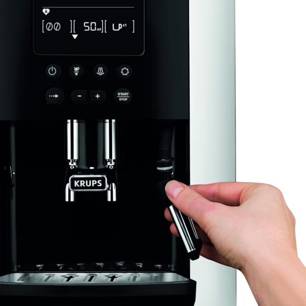 Krups ea817810 Freestanding Fully Automatic Espresso Machine 1.7L 2 Cups Black, Silver – Coffee (Freestanding, Espresso Machine, 1.7 L, Mill Built-in, 1450 W, Black, Silver) - Image 5