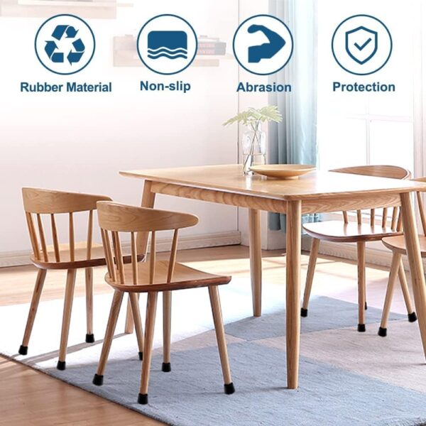 Chair Leg Caps, Sopito 16pcs Chair Feet Protectors for dining patio furniture, garden chairs, bistro outdoor chair or step stool Legs(22mm,7/8″) - Image 6