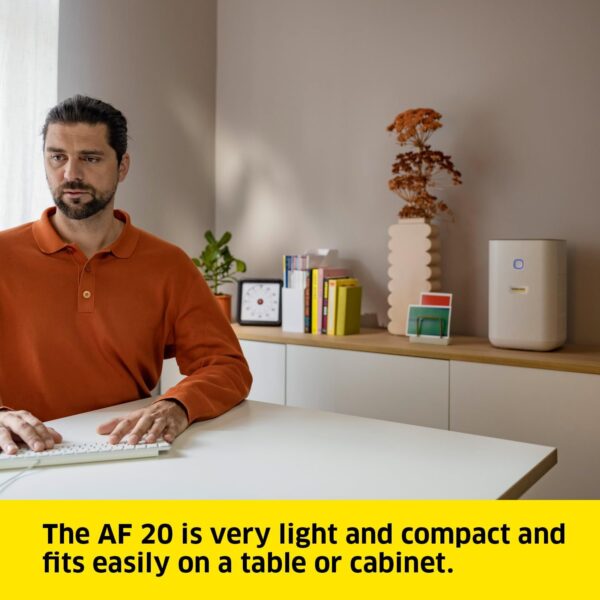 Kärcher Air Purifier AF 20, air flow rate: 220 m³/h, room size: 20 m², filter performance: removes 99.95% of particles up to 0.3 μm such as dust & allergens, automatic function, timer, night mode - Image 8