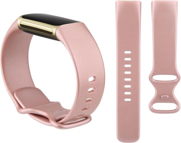 3 Pack Sport Bands Compatible with Fitbit Charge 5 Bands Women Men, Classic Soft Silicone Replacement Straps Wristbands for Fitbit Charge 5 Advanced Fitness & Health Tracker - Image 5