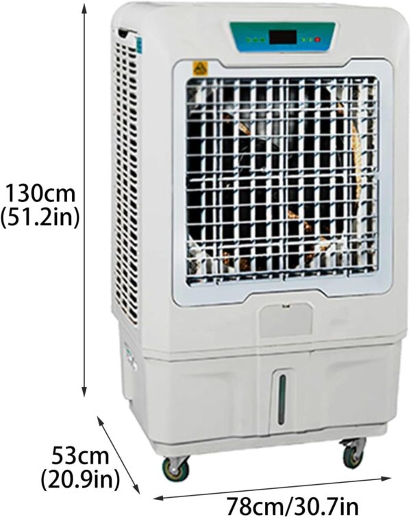 Portable Swamp Cooler, Ductless Air Conditioner with 120°Oscillation, 3 Wind Speed, 4 Ice Packs, Evaporative Air Cooler for Outdoor Indoor - Image 3