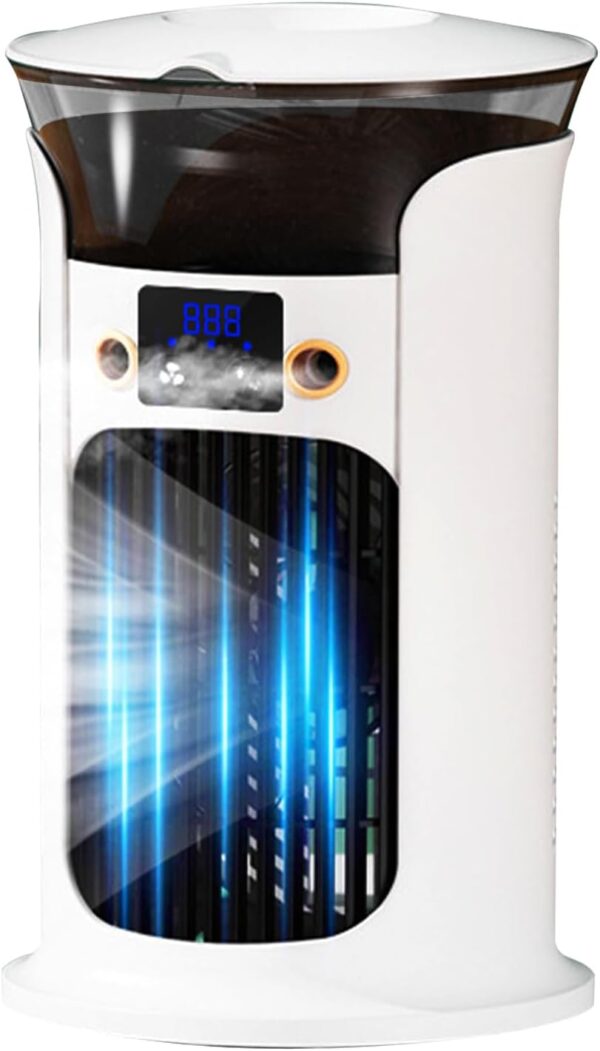Portable Air Conditioners - Desktop Cooling Machine | Portable Evaporative Fan, Quiet Smart USB Air Cooler Bedroom Garage RV Tent Camping Outdoor Indoor With Remote Control And LED - Image 2