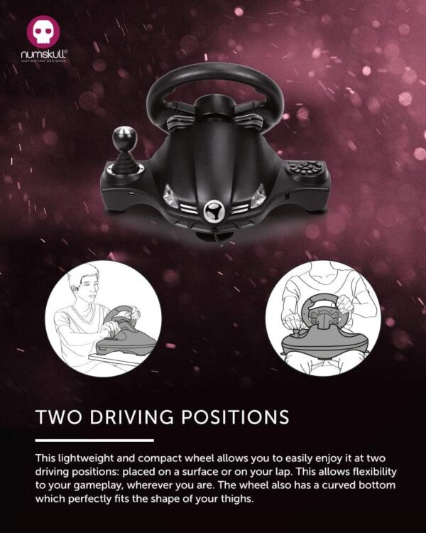 Numskull Next-Gen Pro Racing Wheel with Pedals and Shifter - Compatible with Xbox Series X|S, Xbox One, PS4, Nintendo Switch and PC - Realistic Steering Wheel Controller Accessory - Image 6