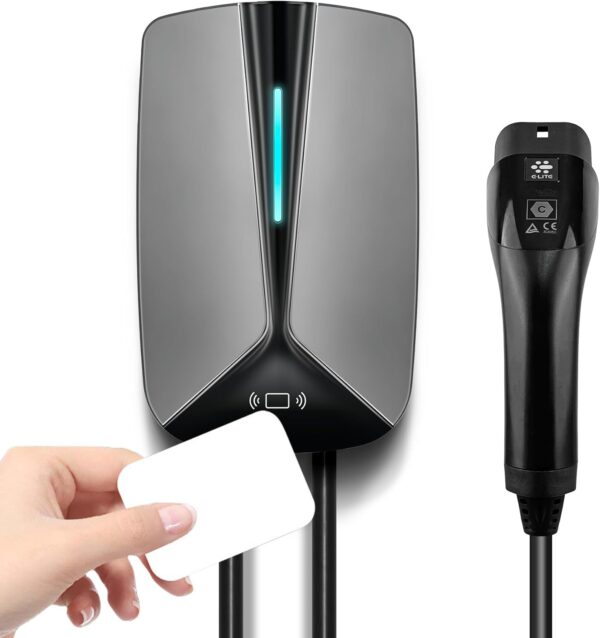 Convitex Wall-box EV Charger 7 KW 32A, Type 2 Electric Car Charger, EV Charging Station with 5m Cable, Electric Vehicle Charger with 2 RFID Cards 220V AC IP65 | IEC 62196-2 | CE - Image 9