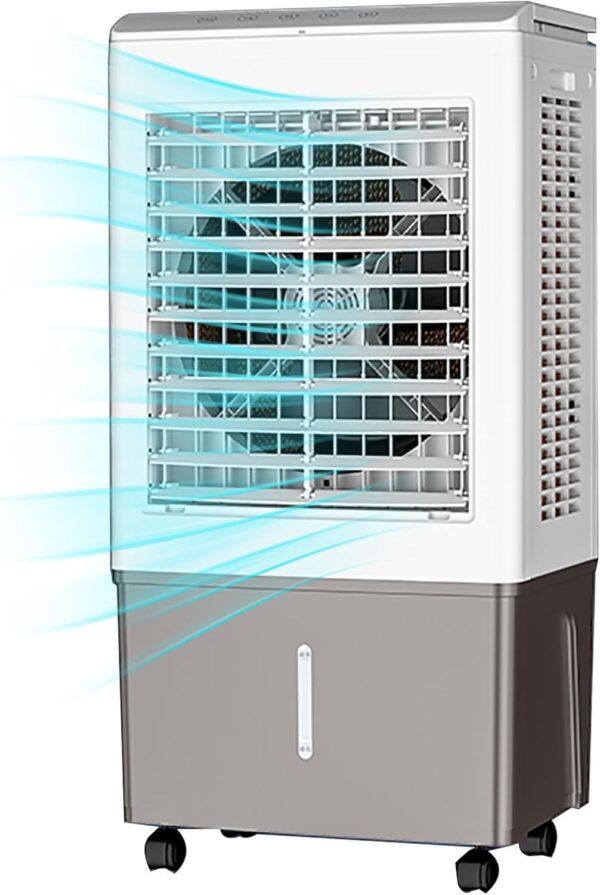 Evaporative Air Cooler Fan 50L Large Water Tank 3 Speeds Remote Control 7.5H Timer for Efficient Cooling - Image 2