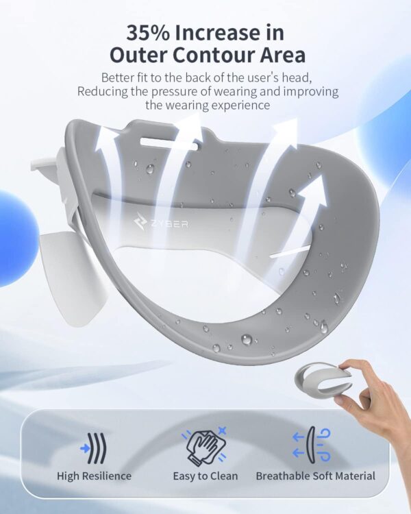 ZYBER Updated head Strap for PICO 4 VR accessories, Wider and thicker design Adjustable headset Compatible with Pico4 - Image 4
