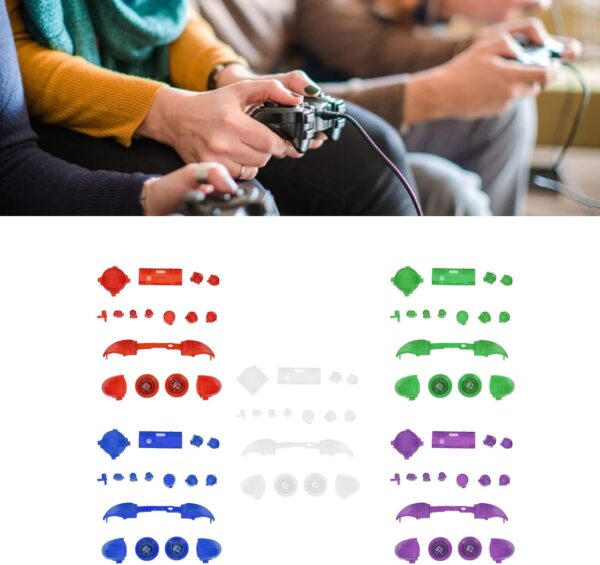 Game Controller Triggers Buttons RT LT RB LB Button Full Button Mod Kits for Xbox ABXY Buttons,Replacement Game Controller Button Kit for XBOX Series X/S(transparent white) - Image 8