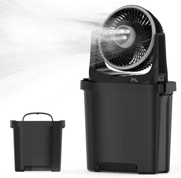 EasyAcc Portable Air Conditioner, Misting Patio Cooler fan with 20000mAh Battery 116Hrs,7000ML Water Tank,90°Oscillating,3 Spray Mister,Remote Control,Stepless Speed Camping fan for Patios Car Outdoor - Image 2