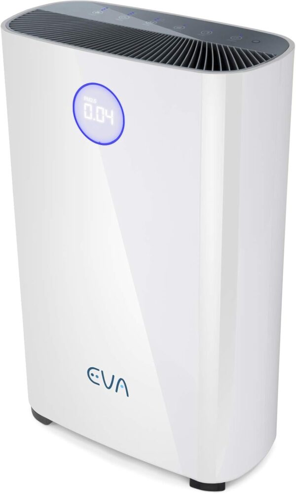 EVA Alto four Air Purifier, Ultra Silent 17dB, True HEPA 99.97% Allergen, Smoke, Pet Dander, Dust, Pollen Removal, Active Carbon - 55m² Multi-Room Coverage - Image 2