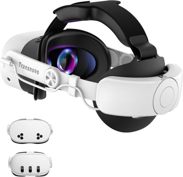 TRANSNOVO 10000mAh Battery Head Strap for Meta Quest 3S/Quest 3 Accessories, Elite Strap with One-Button Retractable Adjustment and Digital Display, Enhanced Comfort & Extends Playtime by 2-3.5 Hours - Image 2