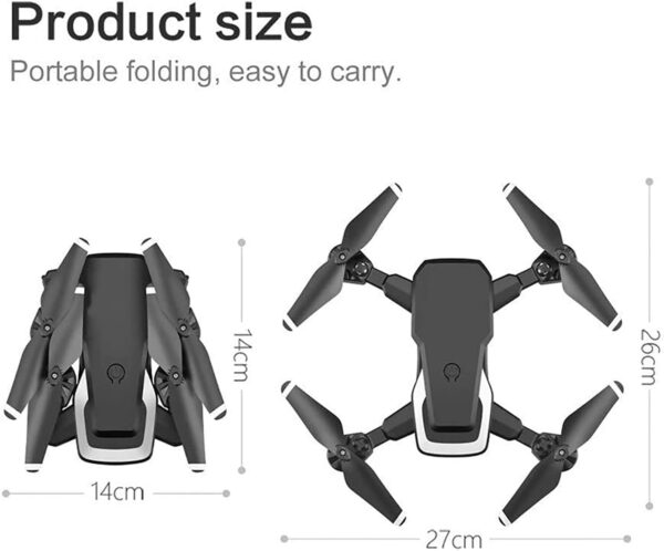 TsoLay 4K Drone, Remote Control Aircraft HD Aerial Four-axis Aircraft with Dual cameras, Foldable 15 Mins Flight Time Allow Gesture Photo, Optical flow positioning fixed point, for Beginners - Image 8