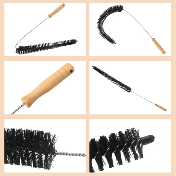 GOTH Perhk Clothes Dryer Vent Trap Cleaner Brush, Stainless Steel Flexible Pipe Refrigerator Coil Brush, Long Flexible Rod Cleaning Tool - Image 5