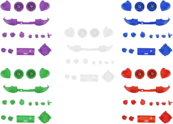 Game Controller Triggers Buttons RT LT RB LB Button Full Button Mod Kits for Xbox ABXY Buttons,Replacement Game Controller Button Kit for XBOX Series X/S(transparent white) - Image 4