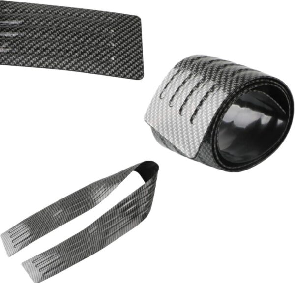 Youngine Universal Carbon Fibre Rubber Rear Guard Bumper Protector Anti-Scratch Trim Cover for Car Pickup SUV Truck,104cm/41 inches - Image 4