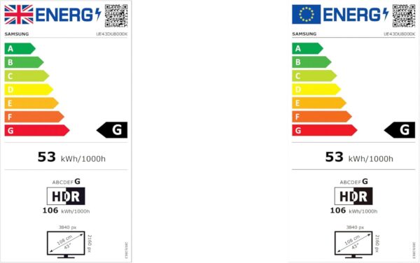 Samsung Scope of delivery: 1 x 43" DU8000 Crystal UHD, Object Tracking Sound Lite, AirSlim, Gaming Hub, Crystal Processor 4K, Smart TV powered by Tizen, UE43DU8000UXXU, English Model (2024) - Image 16