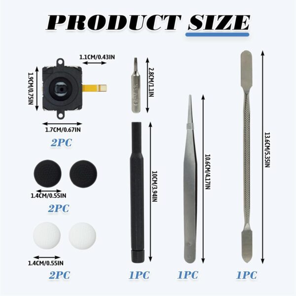 Joystick Replacement Kit for Oculus Quest 2 Controller, Repair Kit for Meta Quest 2 Controller Replacement Joystick Analog Thumb Stick Repair Kit for Oculus Quest 2 Accessories - Image 3