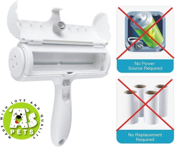 AS PETS Pet Hair Remover Roller – Reusable Dog & Cat Fur Removal Tool for Furniture, Carpets, Sofas, Bedding, Rugs & Clothes – Easy Self-Cleaning Animal Hair Brush - Image 4