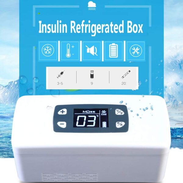 sjdoPulse Portable Medicine Refrigerator, Car Mini Insulin Refrigerated Box/Portable Smart, Silent Hd Display/Keeps Diabetes Medication Cool And Insulated - Image 3