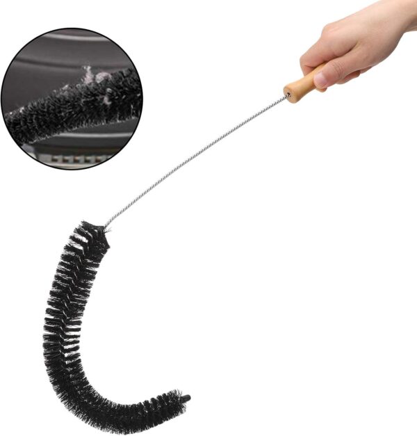 GOTH Perhk Clothes Dryer Vent Trap Cleaner Brush, Stainless Steel Flexible Pipe Refrigerator Coil Brush, Long Flexible Rod Cleaning Tool - Image 6