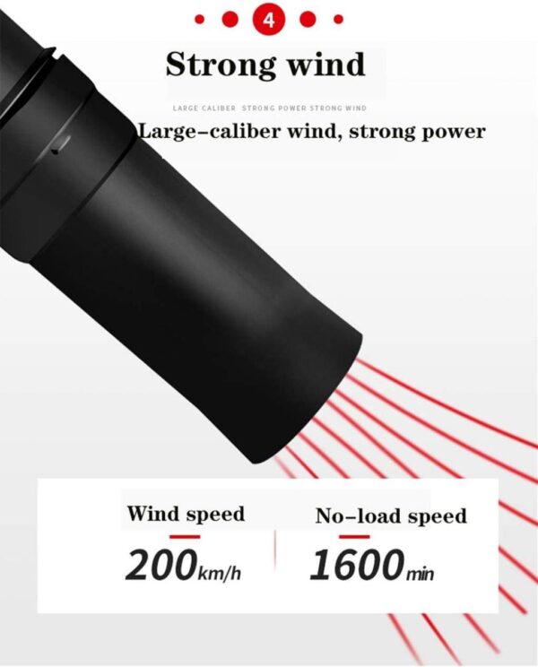 OZBME Cordless Leaf Blower, 3 in 1 Electric Garden Leaf Blower/Vacuum Shredder with 45L Large Collection Bcarry Leaves in Bag, 128F - Image 4