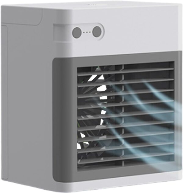 Rechargeable Evaporative Air Cooler - Portable Air Conditioner Fan, Wireless Air Cooling Fan, Colour LED Light with 3 Wind Speeds, 900 ml Water Tank, Personal AC Unit - Image 10
