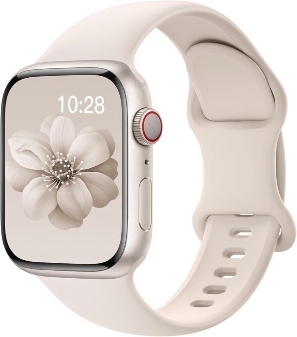 Yoohoo Sport Straps Compatible with Apple Watch Straps 38mm 40mm 41mm 42mm(Series 10) Women Men,Upgraded Soft Silicone Strap Replacement Watch Bands for Apple Watch Series 10 9 8 7 6 5 4 3 2 1 SE - Image 2