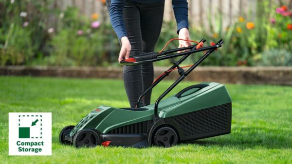 Bosch EasyRotak 32-235 Lawn Mower with Cord (1200 W Motor Power, Cutting Width: 32 cm, Grass Collector 31 litres, for Smaller Gardens) - Image 4