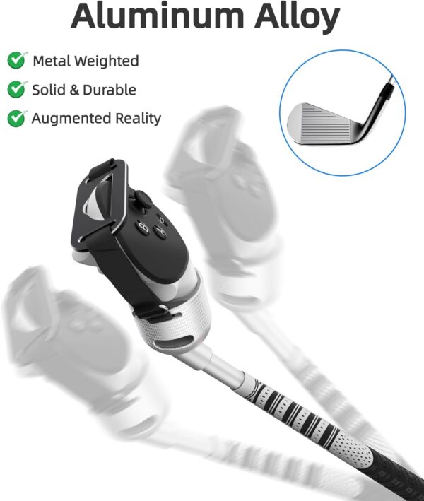 BRICOK Aluminium Alloy VR Golf Club Attachment for Meta Oculus Quest 3/Quest 2/Meta Quest 3S Unblock Signal Aluminum VR Golf Club Attachment 1:1 Molded Controller Adapter & Fixed Plate (Black) - Image 5
