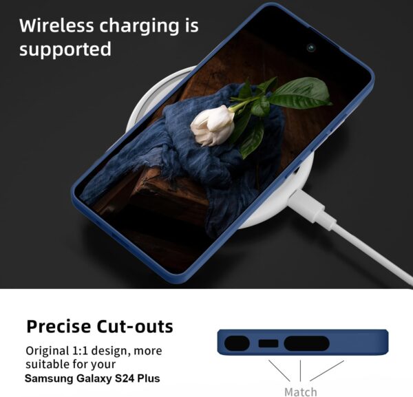 ORDA for Samsung Galaxy S24 Plus Case Silicone Camera Protection Ultra Slim Case Soft Gel for Samsung Galaxy S24+ Phone Case Cover Rubber Anti-Scratch Compatible for 6.65" Matte Blue - Image 7
