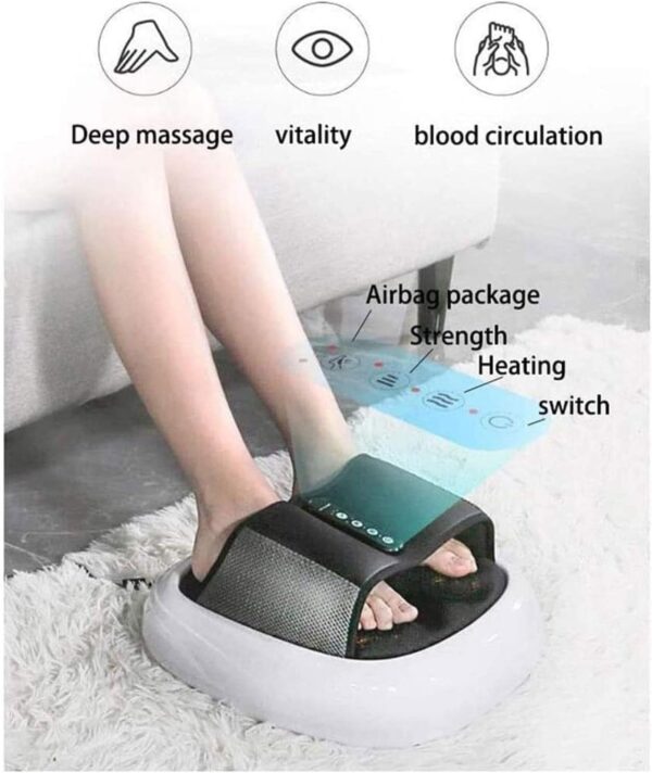 Foot Massager with Heat - Shiatsu Acupressure Therapy Machine for Pain Relief & Circulation - Ideal for Plantar Fasciitis - Portable Compression for Seniors & Adults - Image 6
