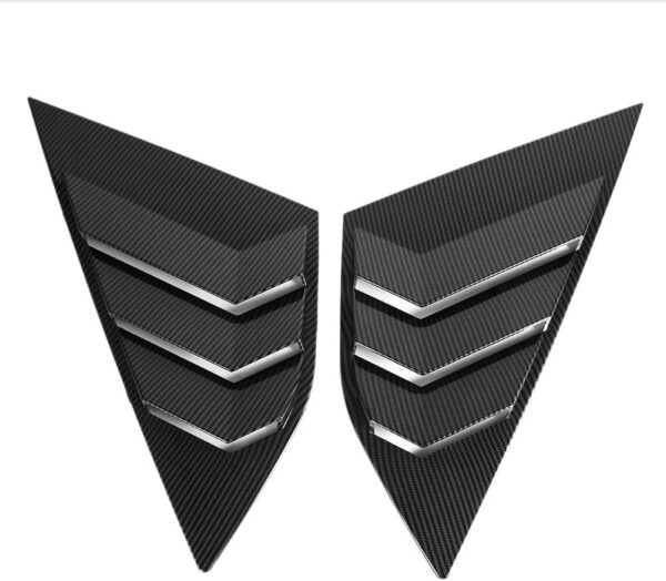 Rear Side Window Louvers,Carbon Fiber Style Rear Window Louver Shutter Vent Fits for Ford Focus ST RS MK3 - Image 9