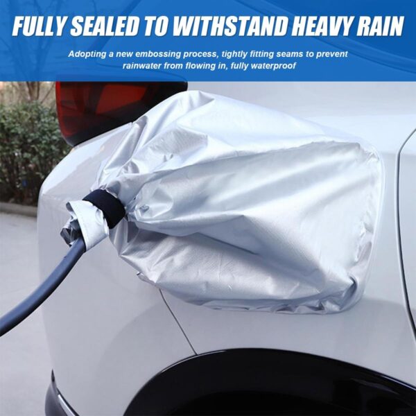 JNNJ EV Charger Port Waterproof Cover, Electric Vehicles Outdoor Charging Magnetic Adhesion Cover, Auto Charger Port Rainprooof Protection, Cover Compatible with Most Electric Cars Charging(White) - Image 6