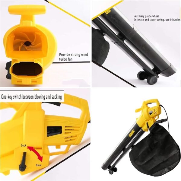 Electric Leaf Blower Vacuum Shredder with Large 35L Bag - 3000W 3-in-1 Variable Speed Electric Blower for Yard Clean-Up and Mulching - Image 8