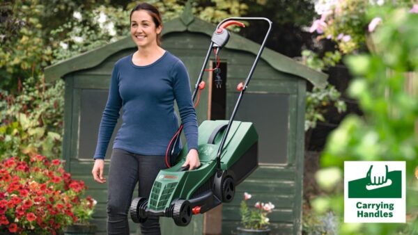 Bosch EasyRotak 32-235 Lawn Mower with Cord (1200 W Motor Power, Cutting Width: 32 cm, Grass Collector 31 litres, for Smaller Gardens) - Image 6