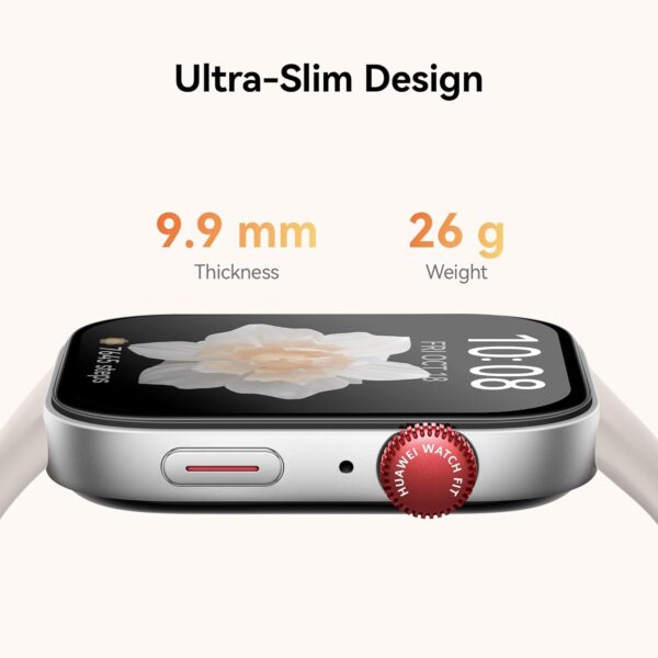 HUAWEI WATCH FIT 3 Smartwatch for men women, iOS & Android, Up to 10 Days Battery Life, Bluetooth Calls, GPS Smartwatch, Aluminum Case, AMOLED Display, Health&Fitness Tracker, White strap - Image 4