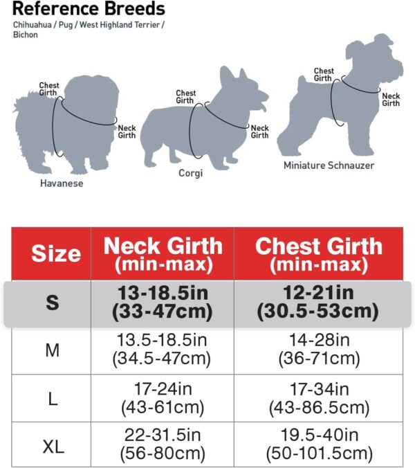 Joytale Dog Harness Small Dog No Pull Harness for Dogs with 2 Clips, Adjustable Soft Padded Dog Harness Reflective with Easy Control Handle for Walking and Training, Red, S - Image 4