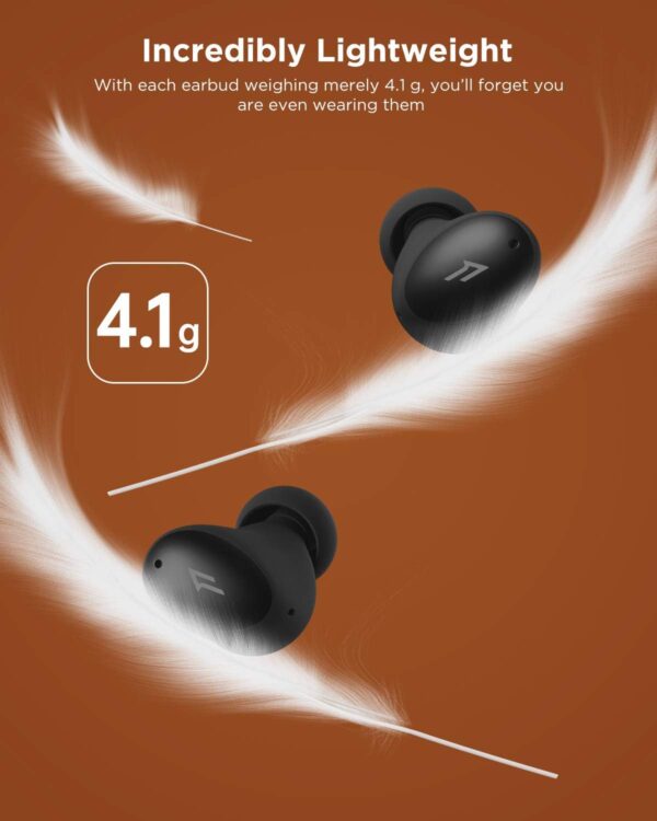 1MORE ColourBuds True Wireless Earbuds, Premium Bluetooth Earphones with Super Light-Weight Design, IPX5 Water Resistant, 22H Playtime, and Dual ENC Mic, for Workout, Sports, Home Office, Black - Image 4