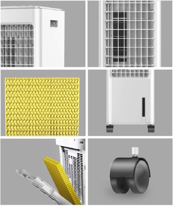 Portable Air Conditioner Fan Air Cooler, Portable Evaporative Misting Air Conditioner Humidifier Fan And Bladeless Noiseless Fan, For Office, Dorm, Room(Free Ice Tray) - Image 6