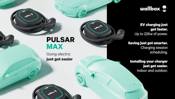 Wallbox Pulsar Max Electric Vehicle Charger (7.4kW, Type 2, Wi-Fi, Bluetooth, OCPP, Indoor/Outdoor, Earthing Protection, 5 Meter Cable, Easy-to-Install Design) White - Image 5