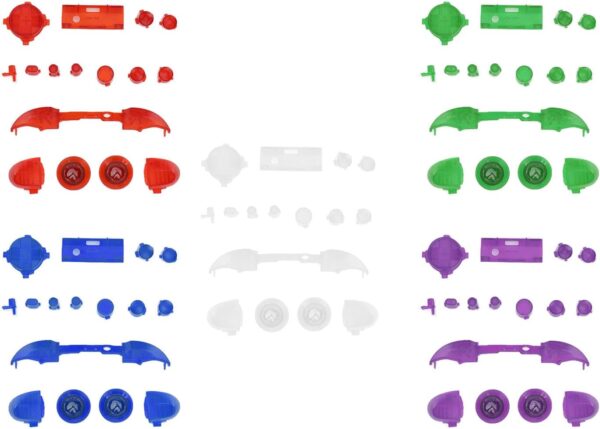 Game Controller Triggers Buttons RT LT RB LB Button Full Button Mod Kits for Xbox ABXY Buttons,Replacement Game Controller Button Kit for XBOX Series X/S(transparent white) - Image 3