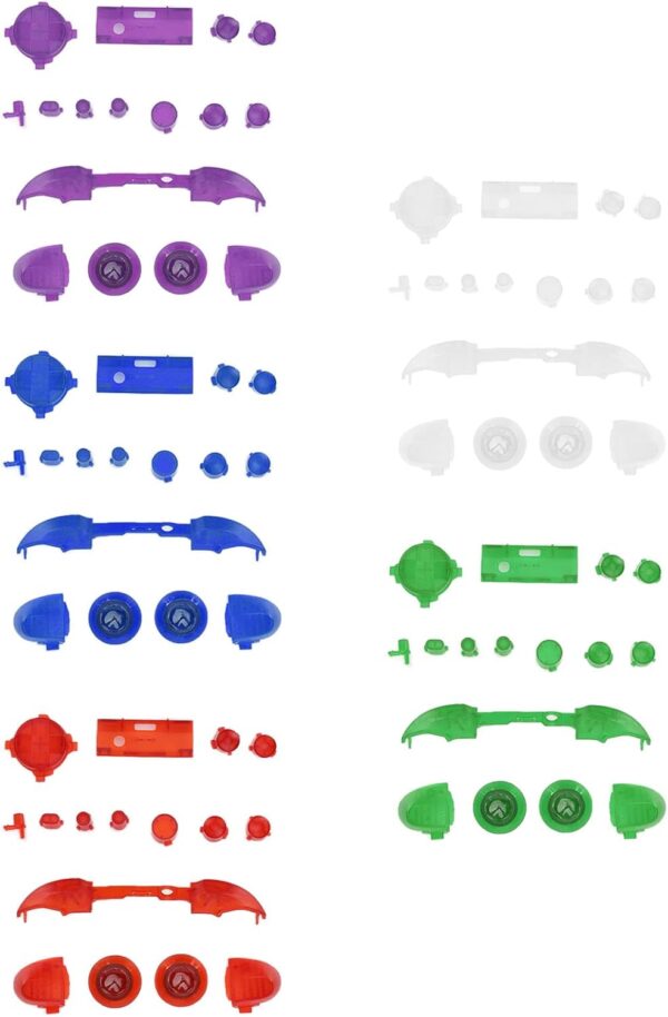 Game Controller Triggers Buttons RT LT RB LB Button Full Button Mod Kits for Xbox ABXY Buttons,Replacement Game Controller Button Kit for XBOX Series X/S(transparent white) - Image 5