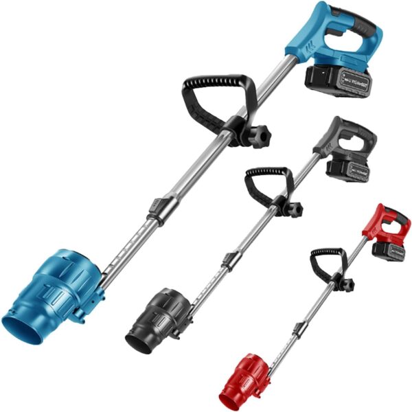 Cordless Leaf Blower 800W, 1500mAh Handheld Electric Blower, Speed 28000r/min, Adjustable Length, Double Control Switch, Includes 2 Batteries for Lawn Care and Patio Use - Image 2