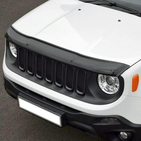 IKC STORE For Jeep Renagede 2015+ Bonnet Protector Guard Front Bug Shield Hood Deflector Hood Stone Hood Shields Piano Black - Image 3