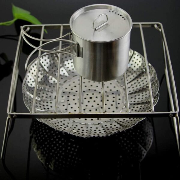 XWBLDBDFC Camping BBQ Portable Mini Stainless Steel BBQ Folding Grill Compact Grill BBQ for Picnics Hiking Backyards Survival-17 * 15.5cm - Image 10