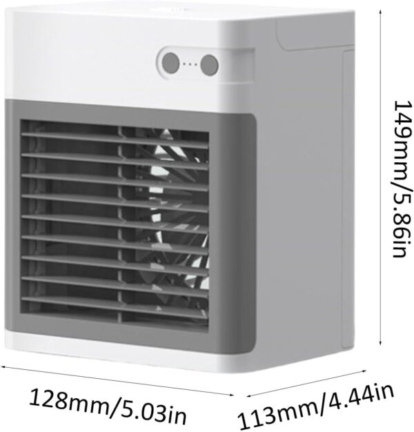 Portable Air Chiller, Quiet Tabletop Misting Cooler Fan, Air Cooler Cooling Fan, Personal Evaporative Air Cooler Fan for Bedroom, Home - Image 5