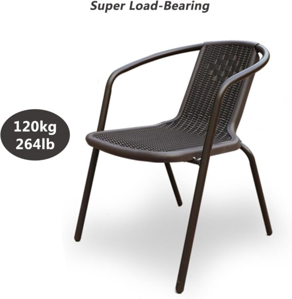 LOERSS Outdoor Furniture,Garden 5 Piece Bistro Table Set,Patio Bistro Sets,Outdoor Metal Rust Proof Tables And Chairs,for Yard,Balcony,Porch - Image 7