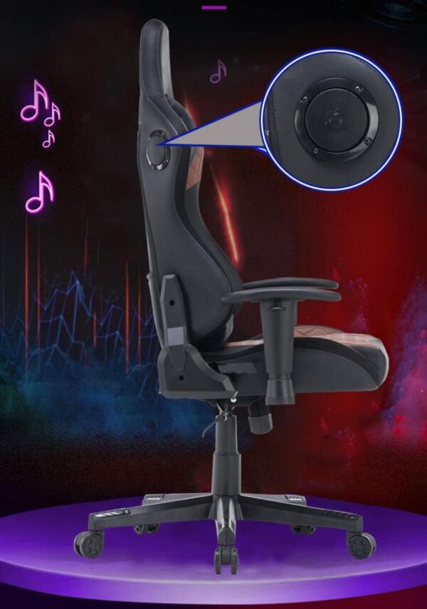 ANIFM Video Gaming Chair Racing Recliner,PC Gaming Chair with Footrest and Bluetooth Speakers Music Video Game Chair,Headrest and Lumbar Support E-Sports Swivel Chair Comfortable anniversary - Image 2